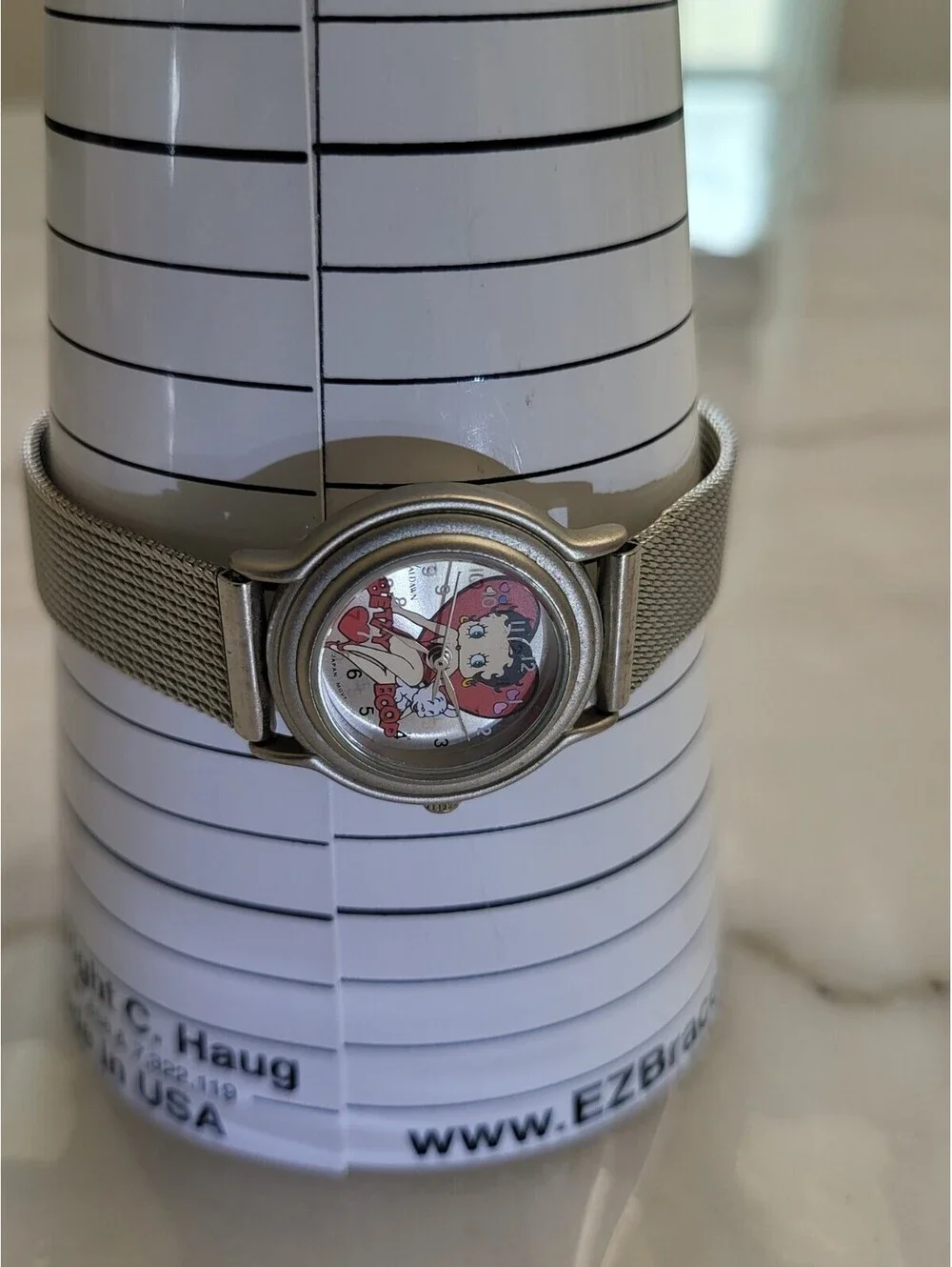 Vtg Betty Boop Women’s Watch 26mm Working New Battery Runs Great 7.5
